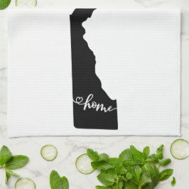 Zuhause Staat Kontur Heart Delaware Geschirrtuch