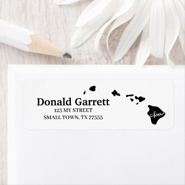 Zuhause Staat Kontur Heart Hawaii Adresse (Insitu)