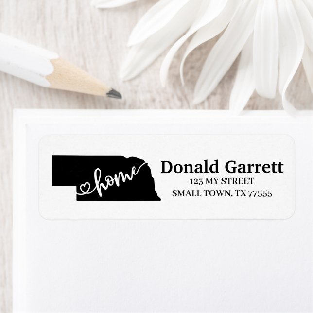 Zuhause Staat Kontur Heart Nebraska Adresse (Insitu)