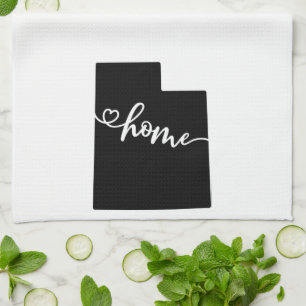 Zuhause Staat Kontur Heart Utah Geschirrtuch