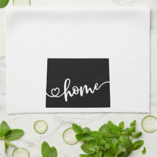 Zuhause Staat Kontur Herzblut Geschirrtuch