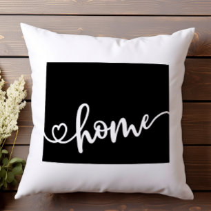 Zuhause Staat Kontur Herzblut Kissen