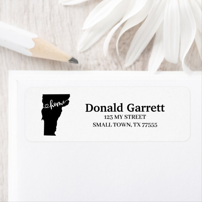 Zuhause Staat Kontur Herzvermont Adresse (Insitu)