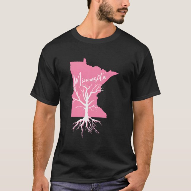 Zuhause Staat Minnesota Roots T-Shirt (Vorderseite)