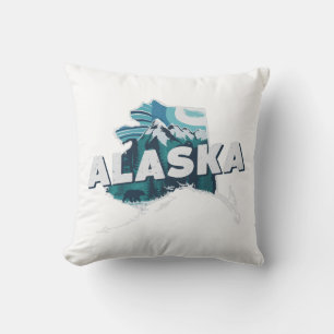 Zuhause Staat Retro Color Alaska Kissen
