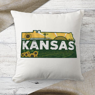 Zuhause Staat Retro Color Kansas Kissen