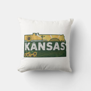 Zuhause Staat Retro Color Kansas Kissen