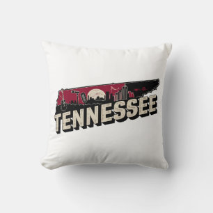Zuhause Staat Retro Color Tennessee Kissen