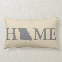 Zuhause-Staats-Missourigrau u. -creme Lendenkissen