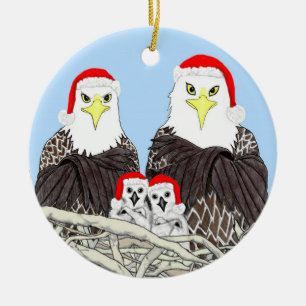 ZUHAUSE STRONGER SWFL EAGFL NEST COVER C WEIHNACHT KERAMIK ORNAMENT