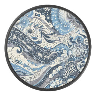 Zuhause Studio Indigo Bloom Eishockey Puck
