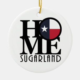 ZUHAUSE Sugarland Texas Keramik Ornament