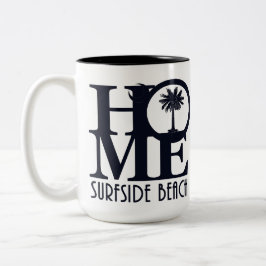 ZUHAUSE Surfside Beach SC 15oz Zweifarbige Tasse