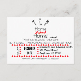 Zuhause-süße Zuhause-Einladung Einladung
