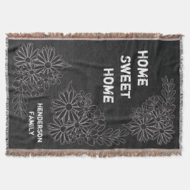 Zuhause-süße Zuhause-Familien-Tafel angeredet Decke