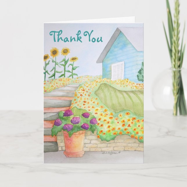 Zuhause-süße Zuhause-Karte Dankeskarte (Vorderseite)