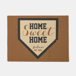 Zuhause-süßer Zuhause-Platten-Familienname Fußmatte