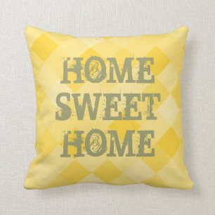 Zuhause Süßes Zuhause-Gelbmosaikfliesen Kissen