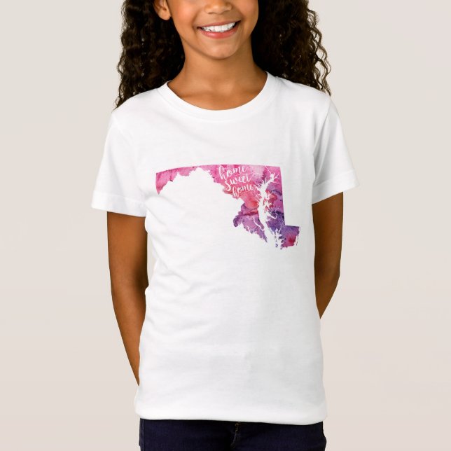 Zuhause-süßes Zuhause Maryland T-Shirt (Vorderseite)