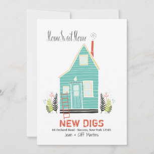 Zuhause-süßes Zuhause-neue Adressen-Mitteilung Ankündigung