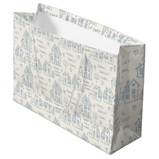 Zuhause Süßes Zuhause-Packpapier Große Geschenktüte