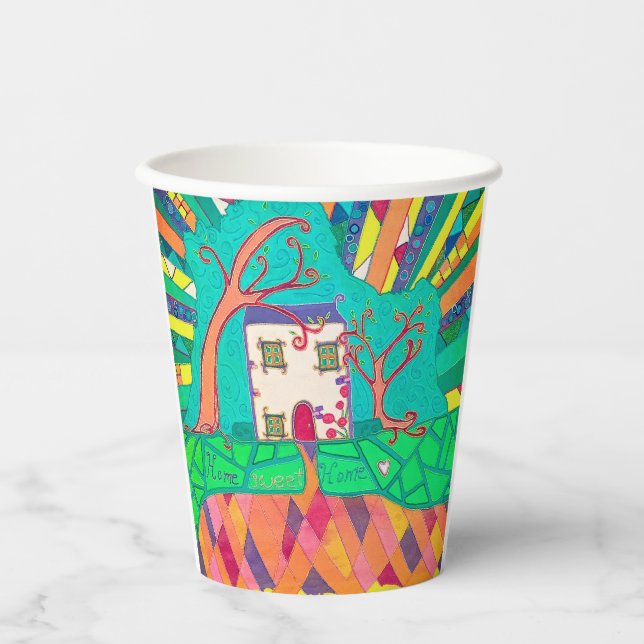 Zuhause-Süßes Zuhause Pappbecher (Vorderseite)