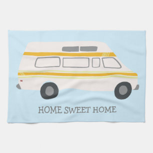 ZUHAUSE SÜßES ZUHAUSE Retro Campervan Wohnmobil RV Geschirrtuch