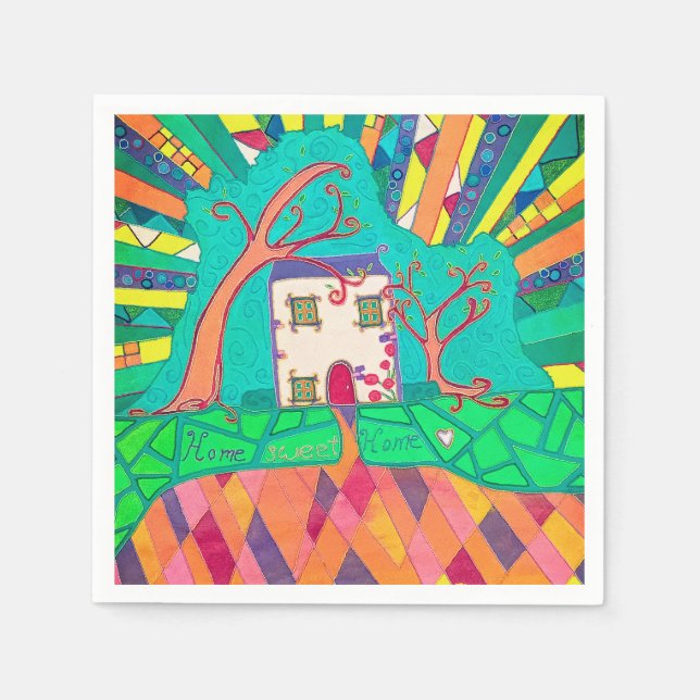 Zuhause-Süßes Zuhause Serviette (Vorderseite)