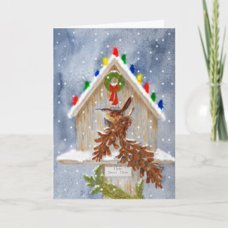 Zuhause-süßes Zuhause-Weihnachten Feiertagskarte