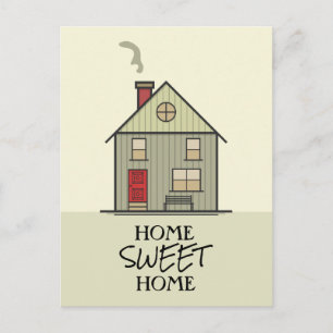 Zuhause Süßes Zuhause Zitat-Typografie Hübsches Ha Postkarte