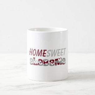 Zuhause Sweet Alabama American State Flag Hearts Kaffeetasse