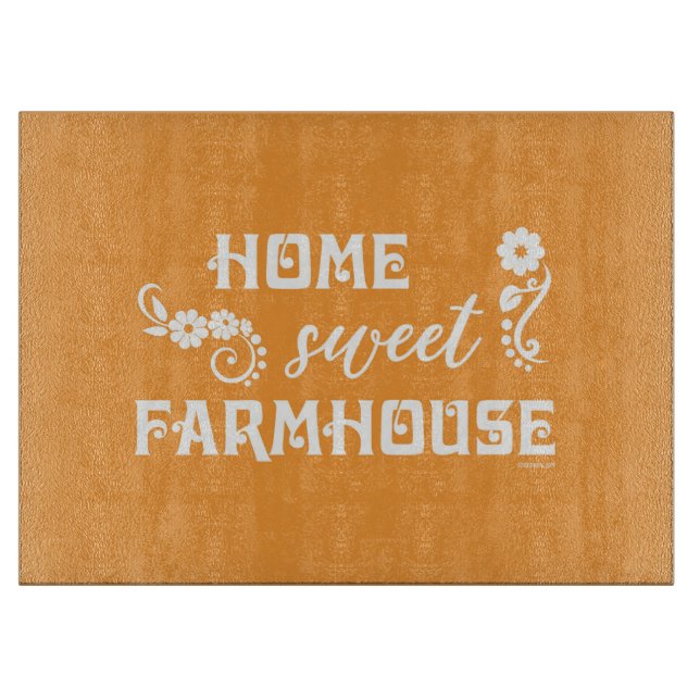 ZUHAUSE SWEET FARMHOUSE SCHNEIDEBRETT (Vorderseite)