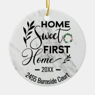 Zuhause Sweet First Zuhause 2022 Personalisierte A Keramik Ornament