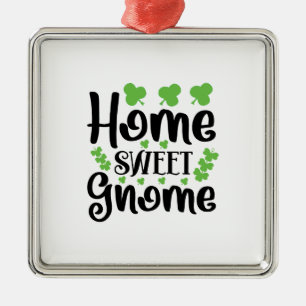 Zuhause Sweet Gnome Ornament Aus Metall