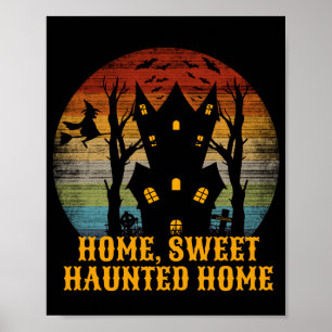 ZUHAUSE SWEET SPUK ZUHAUSE lustige halloween Poster