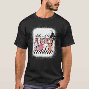 Zuhause Sweet Spuk Zuhause Retro Groovy Niedlich H T-Shirt