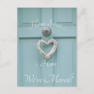Zuhause Sweet Zuhause - Adressenänderung Postkarte