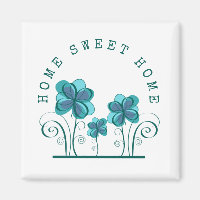 Zuhause Sweet Zuhause Aquamarin Watercolor Florals