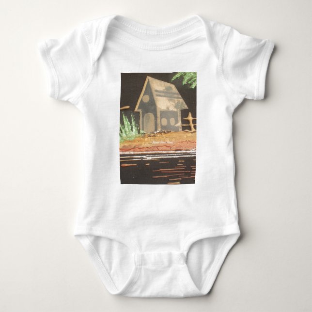 Zuhause Sweet Zuhause Art Print Baby Strampler (Vorderseite)