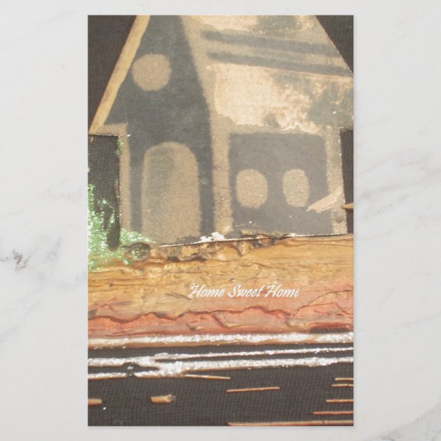 Zuhause Sweet Zuhause Art Print Briefpapier (Vorderseite)