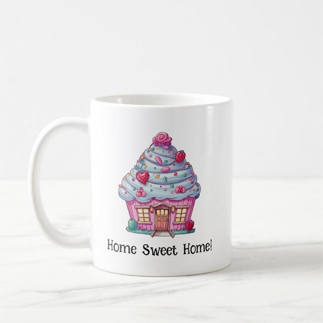 Zuhause Sweet Zuhause Cupcake Kaffeetasse (Links)