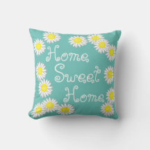 Zuhause Sweet Zuhause Daisy Aquamarin Green White 