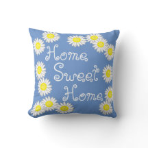 Zuhause Sweet Zuhause Daisy Blue White und Yellow