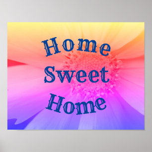 Zuhause Sweet Zuhause Daisy Blume Poster