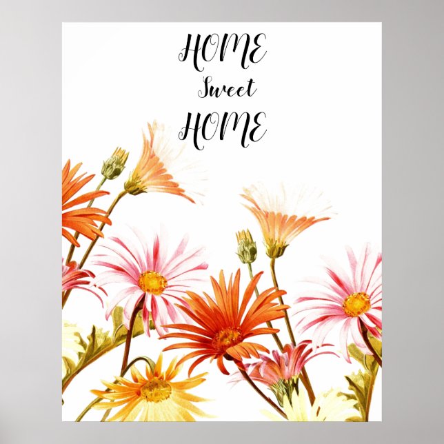 Zuhause Sweet Zuhause Daisy Wallart Poster (Vorne)