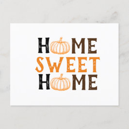 Zuhause Sweet Zuhause Fall Pumpkin Postcard Postkarte