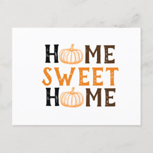 Zuhause Sweet Zuhause Fall Pumpkin Postcard Postkarte