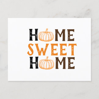 Zuhause Sweet Zuhause Fall Pumpkin Postcard Postkarte