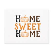 Zuhause Sweet Zuhause Fall Pumpkin Postcard