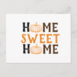 Zuhause Sweet Zuhause Fall Pumpkin Postcard Postkarte